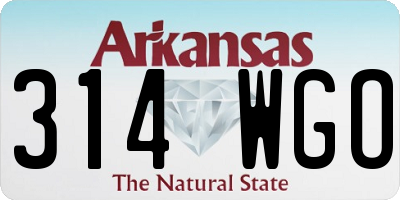 AR license plate 314WGO