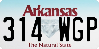 AR license plate 314WGP