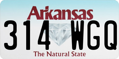 AR license plate 314WGQ