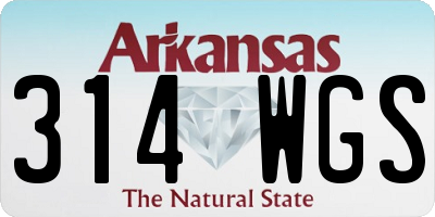 AR license plate 314WGS