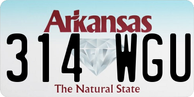 AR license plate 314WGU