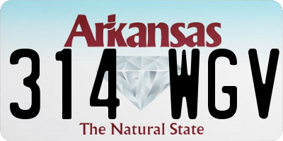 AR license plate 314WGV