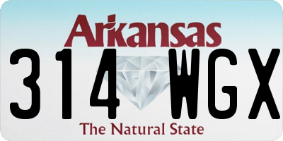 AR license plate 314WGX
