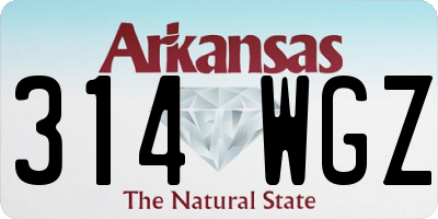 AR license plate 314WGZ