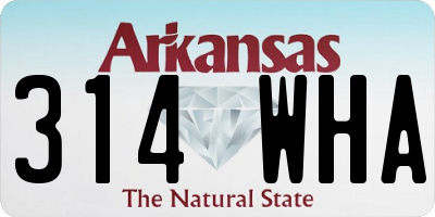 AR license plate 314WHA