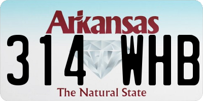 AR license plate 314WHB