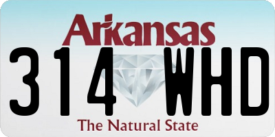 AR license plate 314WHD