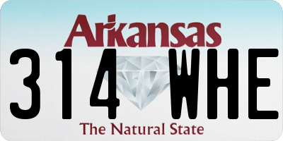 AR license plate 314WHE