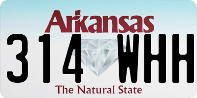 AR license plate 314WHH