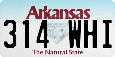 AR license plate 314WHI