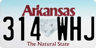 AR license plate 314WHJ