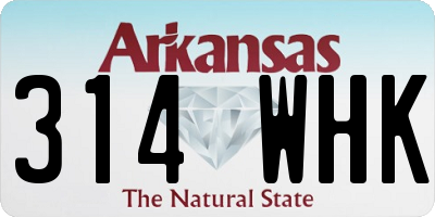 AR license plate 314WHK