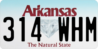 AR license plate 314WHM