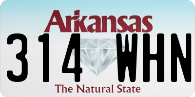 AR license plate 314WHN