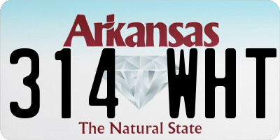 AR license plate 314WHT