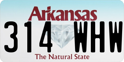 AR license plate 314WHW