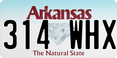AR license plate 314WHX