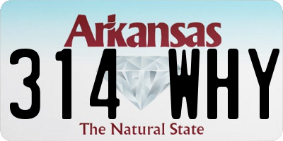 AR license plate 314WHY
