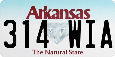 AR license plate 314WIA