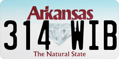 AR license plate 314WIB