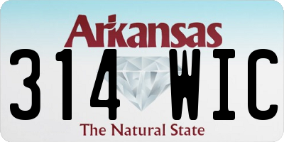 AR license plate 314WIC
