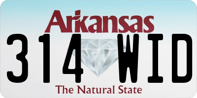 AR license plate 314WID