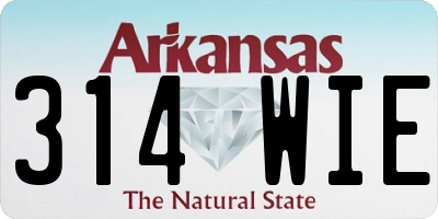 AR license plate 314WIE