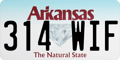 AR license plate 314WIF