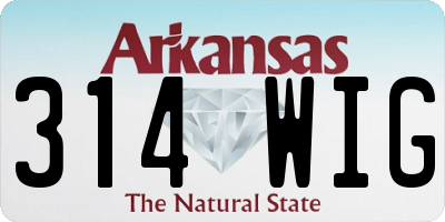 AR license plate 314WIG