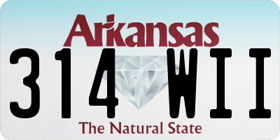 AR license plate 314WII