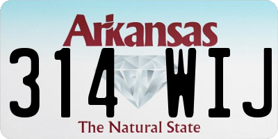 AR license plate 314WIJ