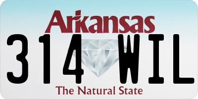 AR license plate 314WIL