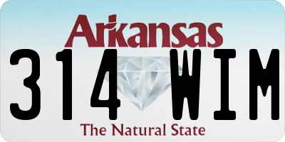 AR license plate 314WIM