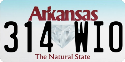 AR license plate 314WIO