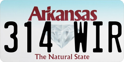 AR license plate 314WIR