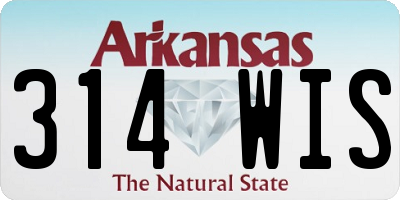 AR license plate 314WIS