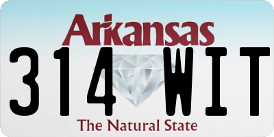AR license plate 314WIT