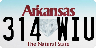 AR license plate 314WIU