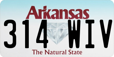AR license plate 314WIV