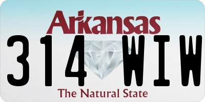 AR license plate 314WIW