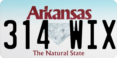 AR license plate 314WIX