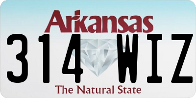 AR license plate 314WIZ