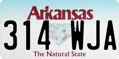 AR license plate 314WJA