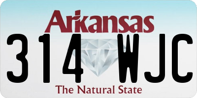 AR license plate 314WJC