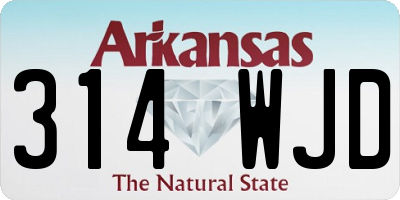 AR license plate 314WJD