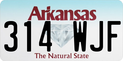 AR license plate 314WJF