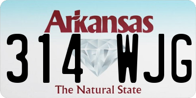 AR license plate 314WJG