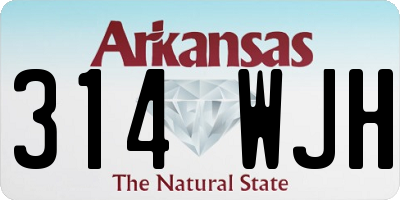 AR license plate 314WJH