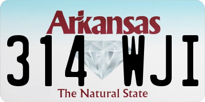 AR license plate 314WJI