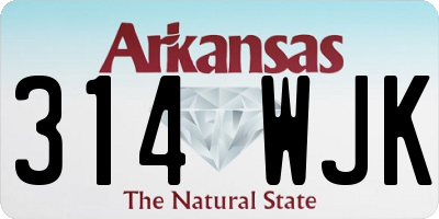 AR license plate 314WJK